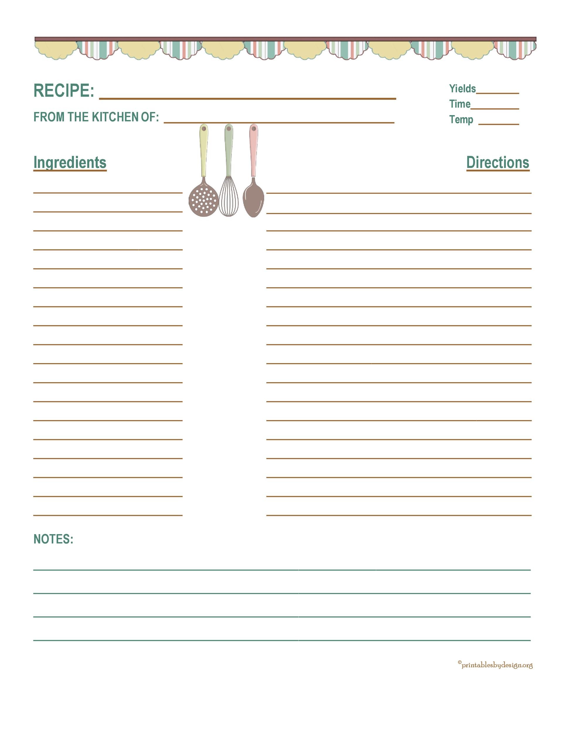 free recipe book template for mac office